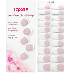 IQXGE front packaging showing white French full-wraps and accessories for easy use