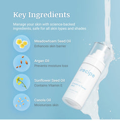 IRECIPE spray nozzle close-up producing ultra-fine mist benefit