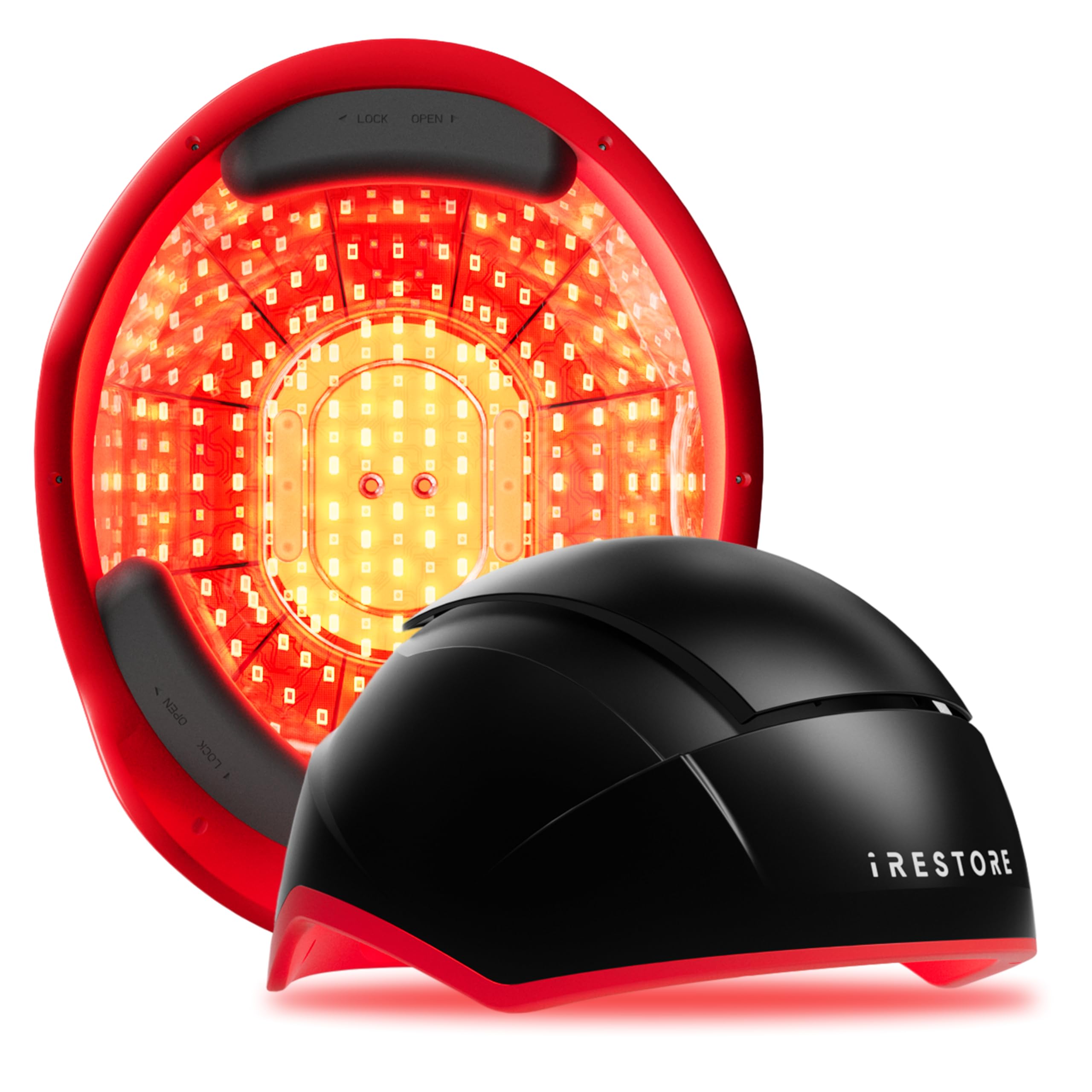iRestore Elite front view showing full diode array and easy fit benefit