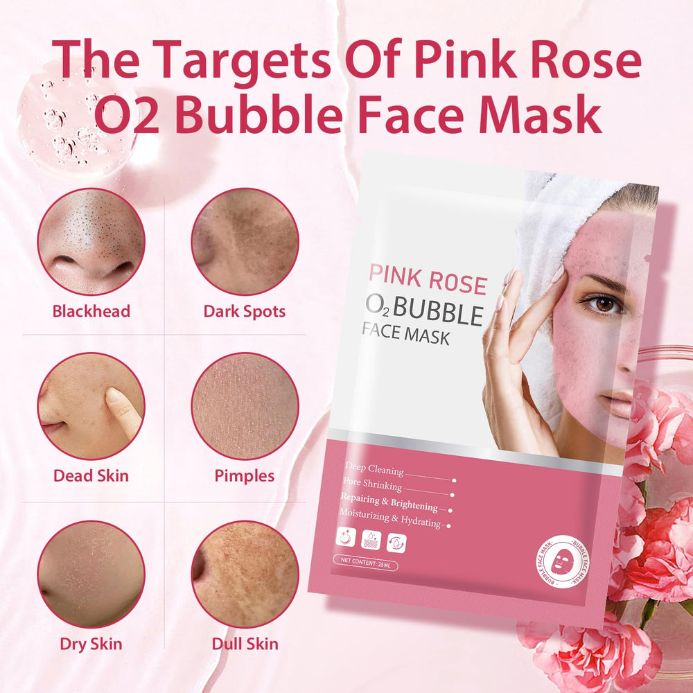 IREV mask producing foam bubbles on face demonstrating deep-cleanse action