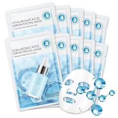 IREV front packaging showing hydrating mask benefits and 10-pack convenience