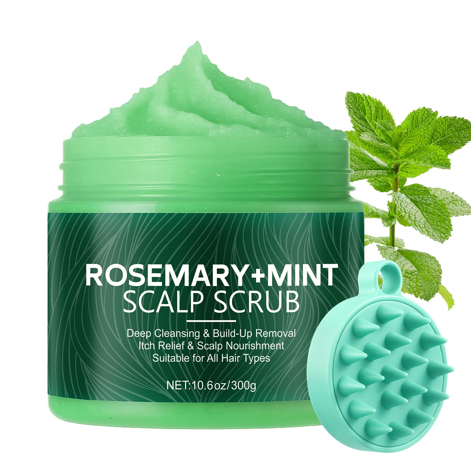 IREV front packaging showing bottle and rosemary mint scent benefit