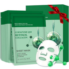 IREV front packaging showing ten collagen face masks and benefits