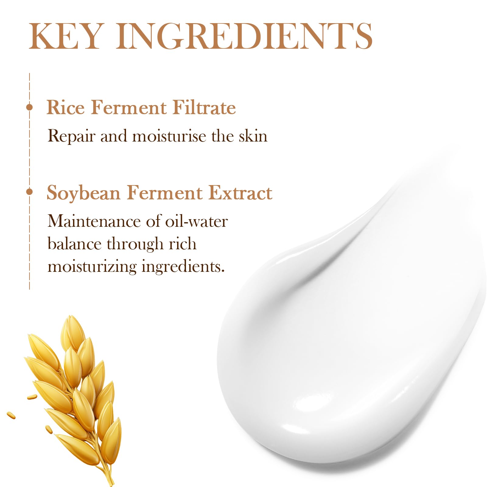 IREV rice water ingredient display conveying natural conditioning benefit