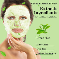 IREV ingredients label highlighting green tea extract for antioxidant comfort