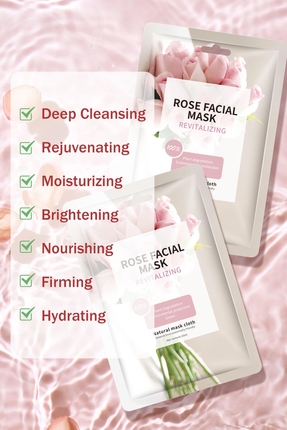 IREV close-up of mask soaked with serum highlighting moisture delivery