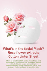 IREV pack laid out to show ten individual masks and included information