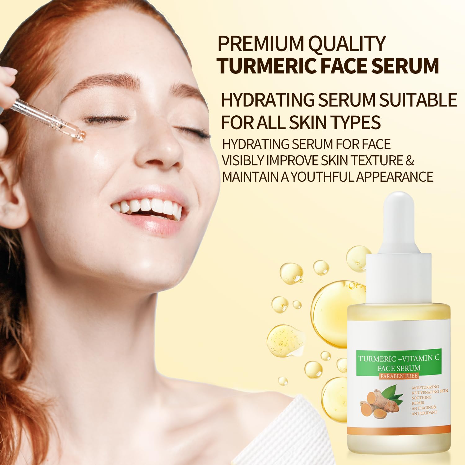 IREV serum layered under foundation to show compatibility with makeup