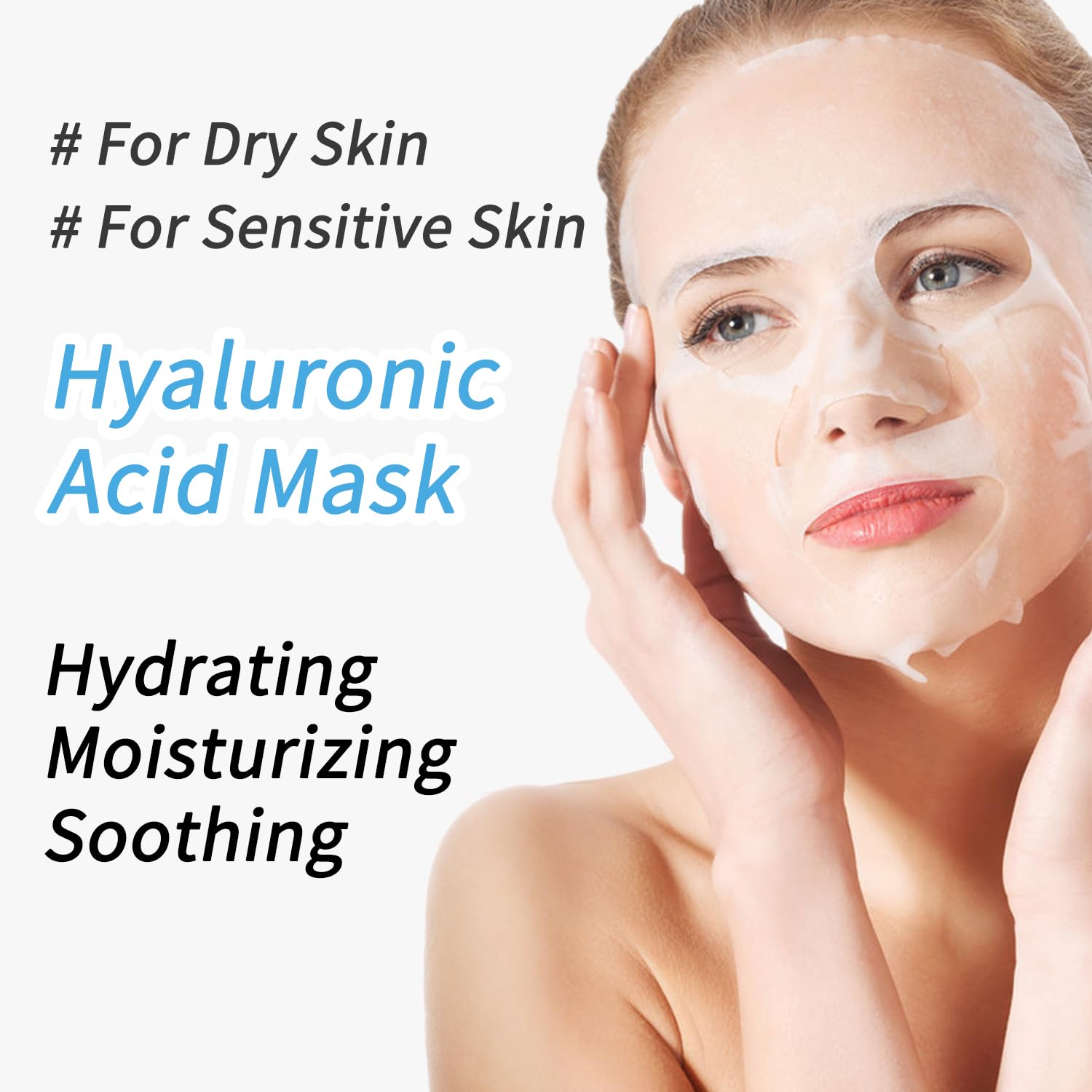IREV single sheet mask removed from pouch demonstrating easy application