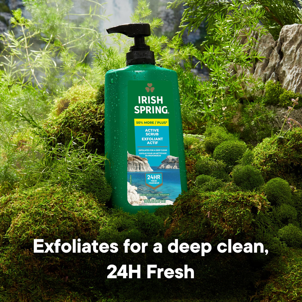 Irish Spring leak-proof cap close-up highlighting secure travel-friendly design