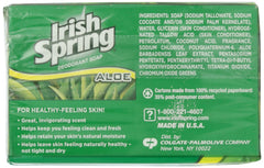Irish Spring aloe bar close-up lather demonstrating creamy foam and easy rinsing