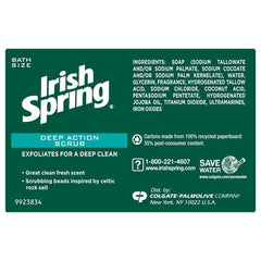 Irish Spring label and ingredient panel informing users about product features