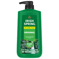 Irish Spring pump bottle front view showing cool fresh scent benefit