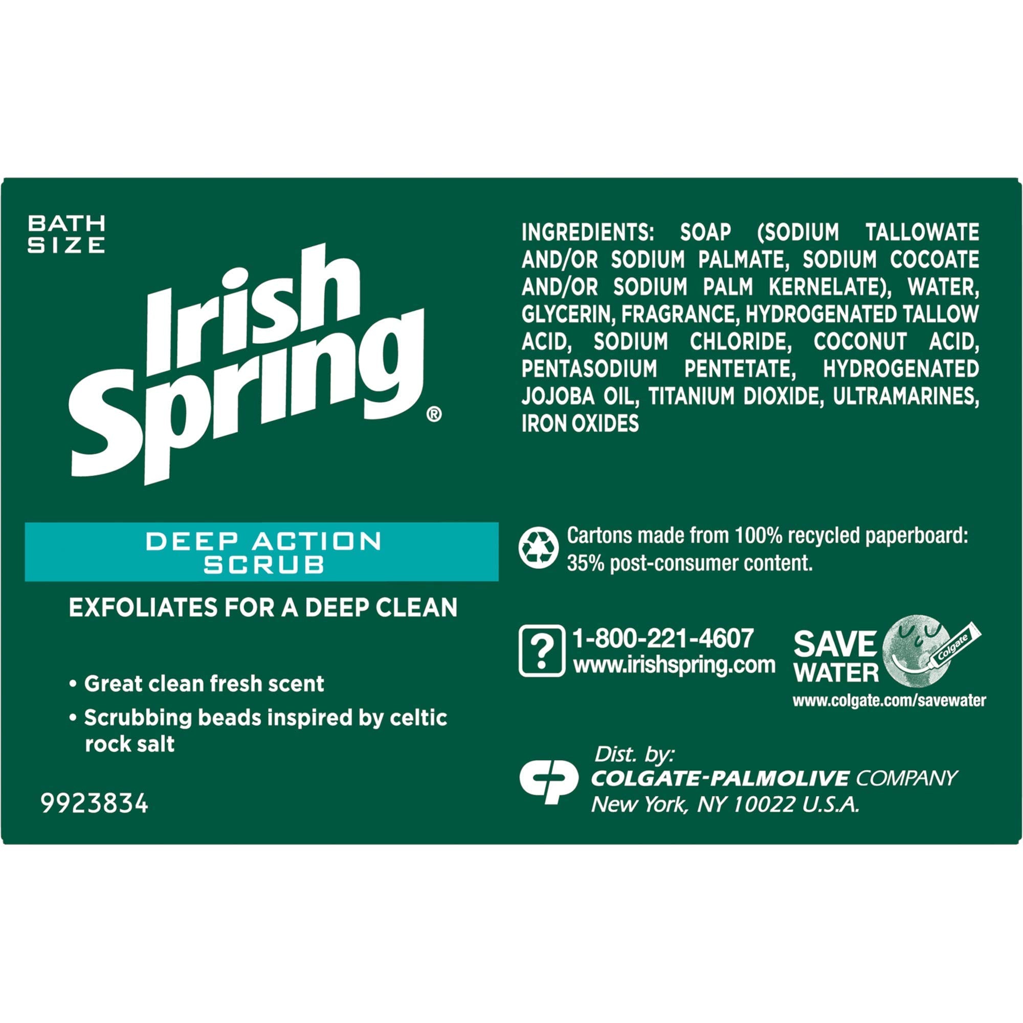 Irish Spring bar in bathroom setting demonstrating refreshing use