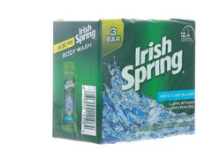 Irish Spring ingredients label close-up showing naturally derived formulation