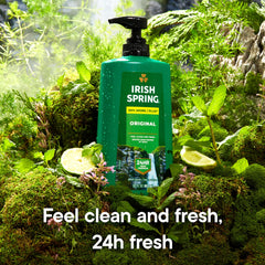 Irish Spring leak-proof cap close-up highlighting spill-proof convenience