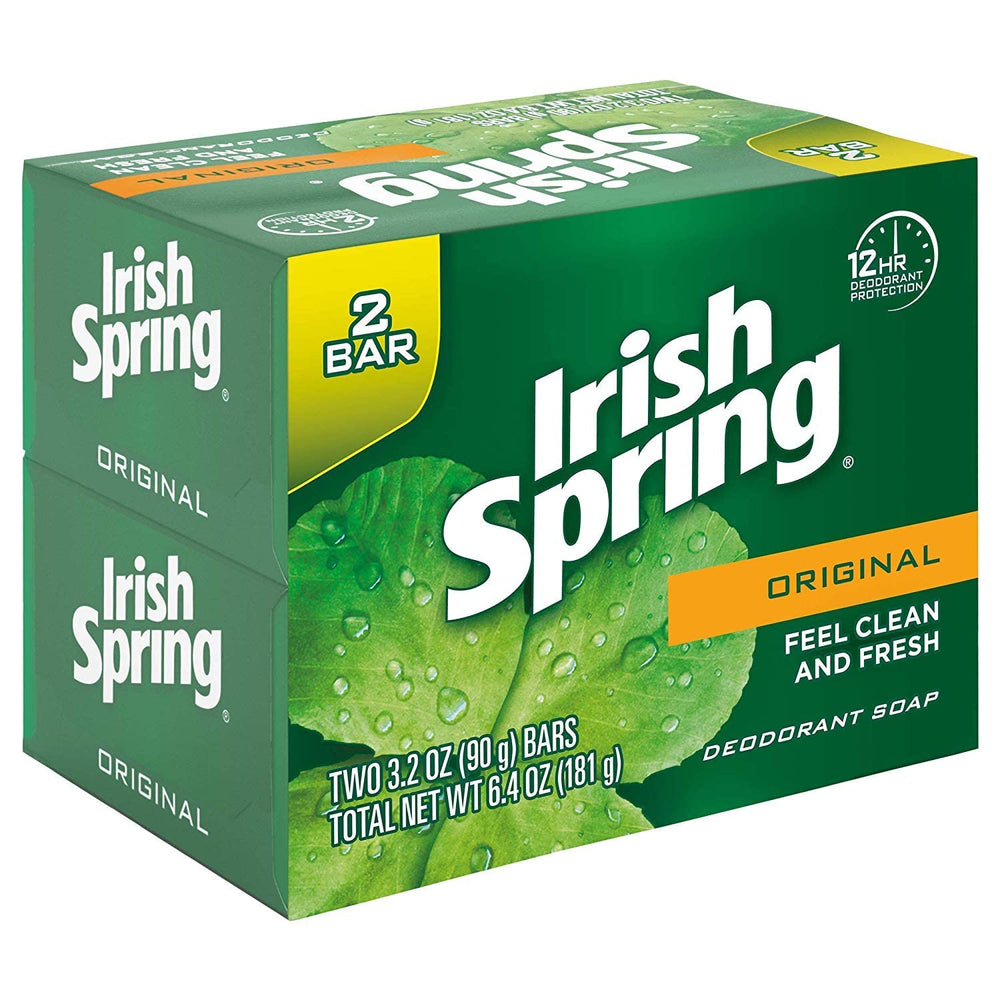 Irish Spring bar close-up highlighting smooth finish and easy lather