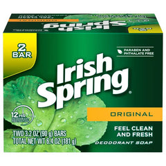 Irish Spring lather foam on hands showing rich suds for thorough cleansing