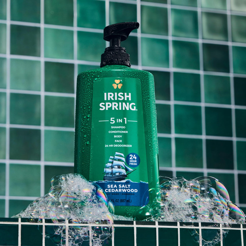 Irish Spring close-up of creamy lather texture demonstrating moisturizing cleanse benefit
