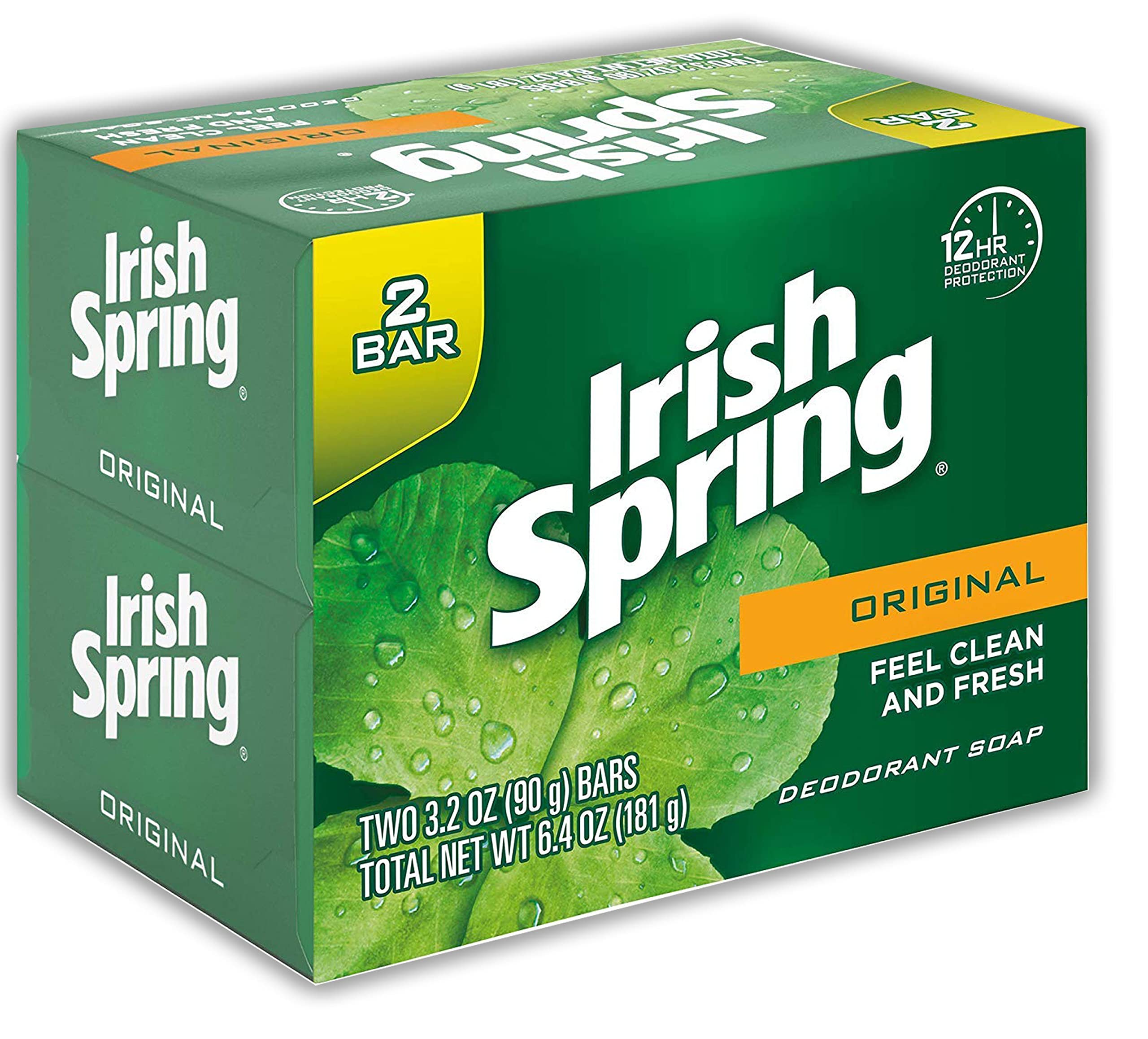 Irish Spring bar close-up highlighting smooth shape and easy grip