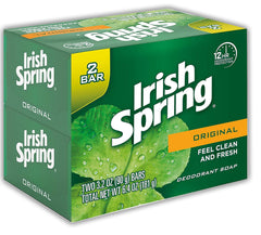 Irish Spring bar close-up highlighting smooth shape and easy grip