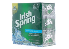 Irish Spring single bar front label displaying scent and deodorant benefit
