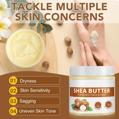 IRSRDOQU shea butter being applied to hand for long-lasting softness