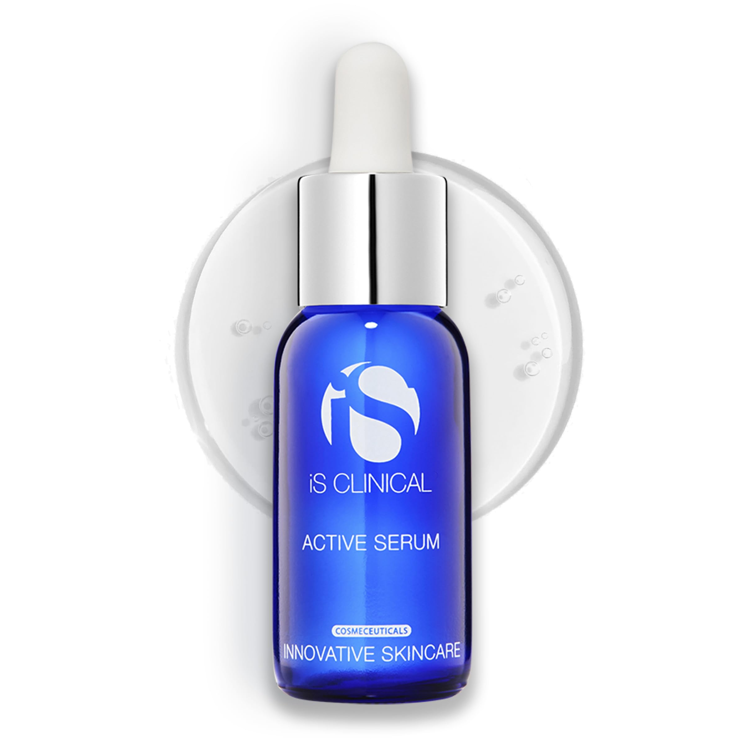 iS CLINICAL front bottle view showing sleek packaging and clear branding benefit: trusted formulation