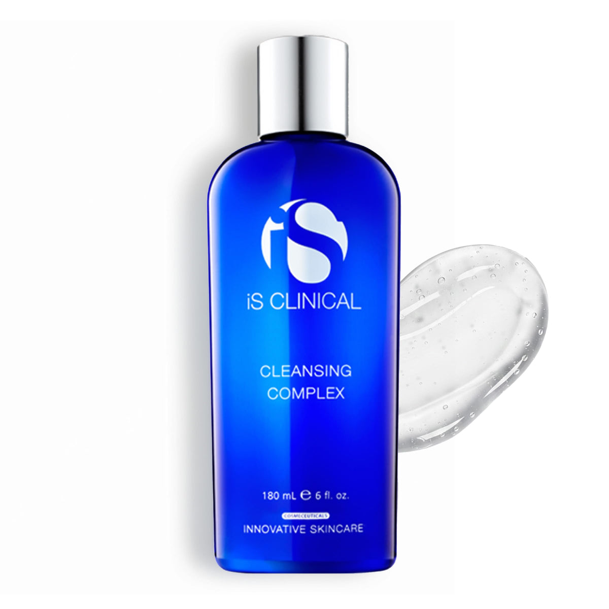 iS CLINICAL front bottle view showing clean packaging and brand clarity benefit