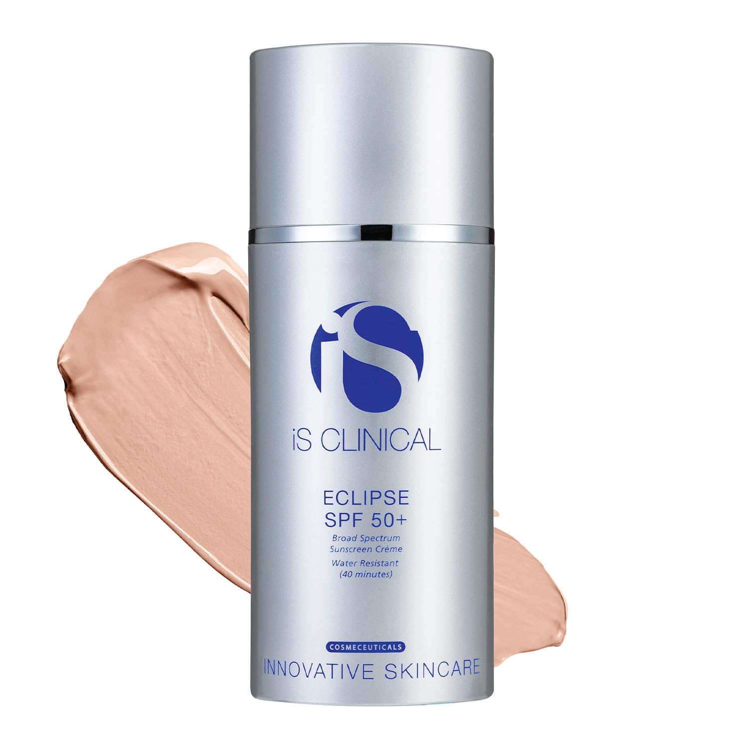 iS CLINICAL front tube showing label and SPF50+ for everyday protection