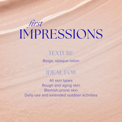 iS CLINICAL texture close-up illustrating ultra-sheer creamy finish and smooth spread