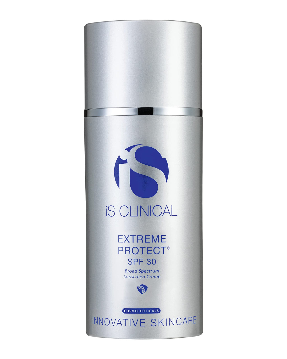 iS CLINICAL front packaging showing bottle and SPF benefit