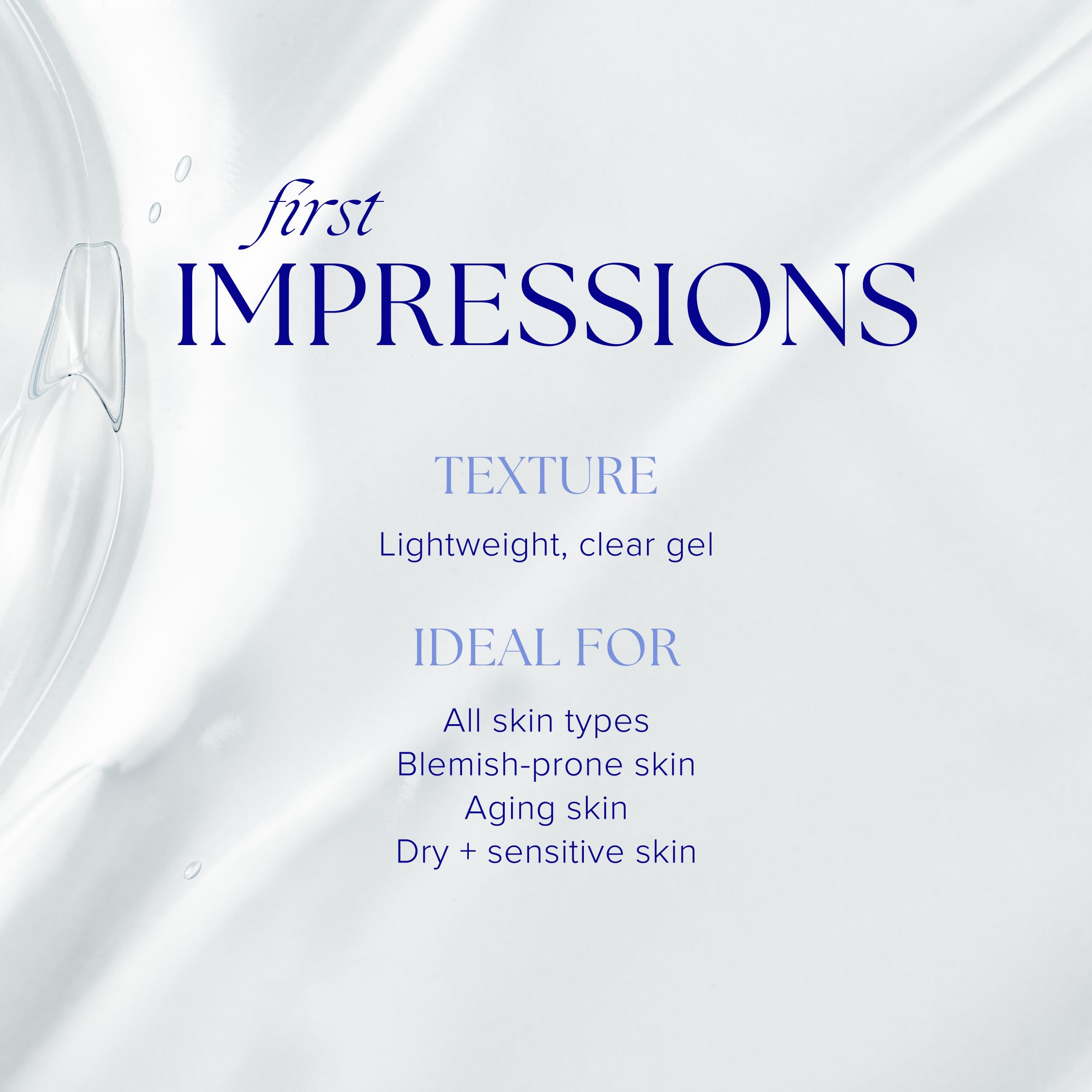 iS CLINICAL gel texture close-up illustrating lightweight non‑stripping feel