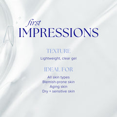 iS CLINICAL gel texture close-up illustrating lightweight non‑stripping feel