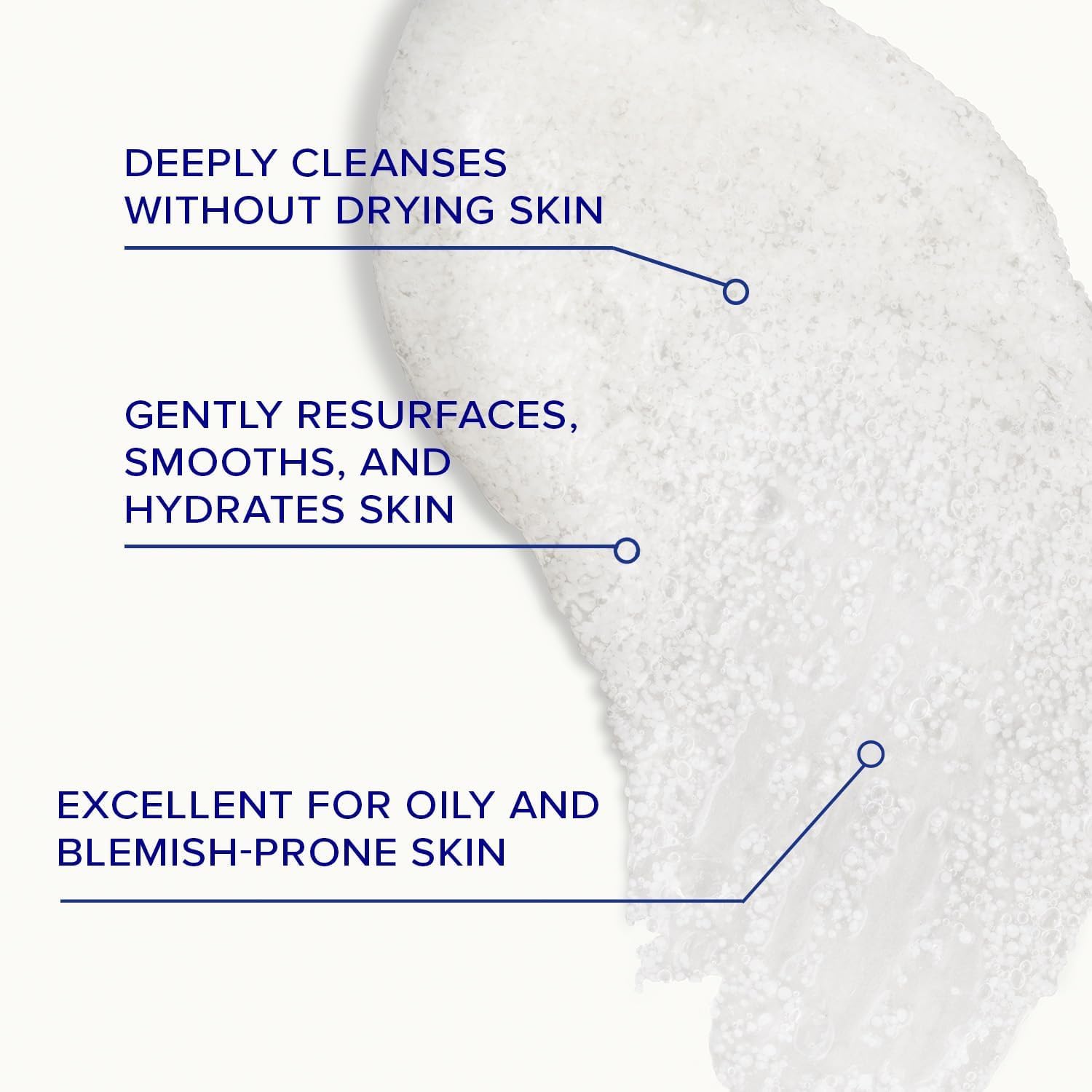 iS CLINICAL pump dispensing foamy gel to demonstrate easy application benefit