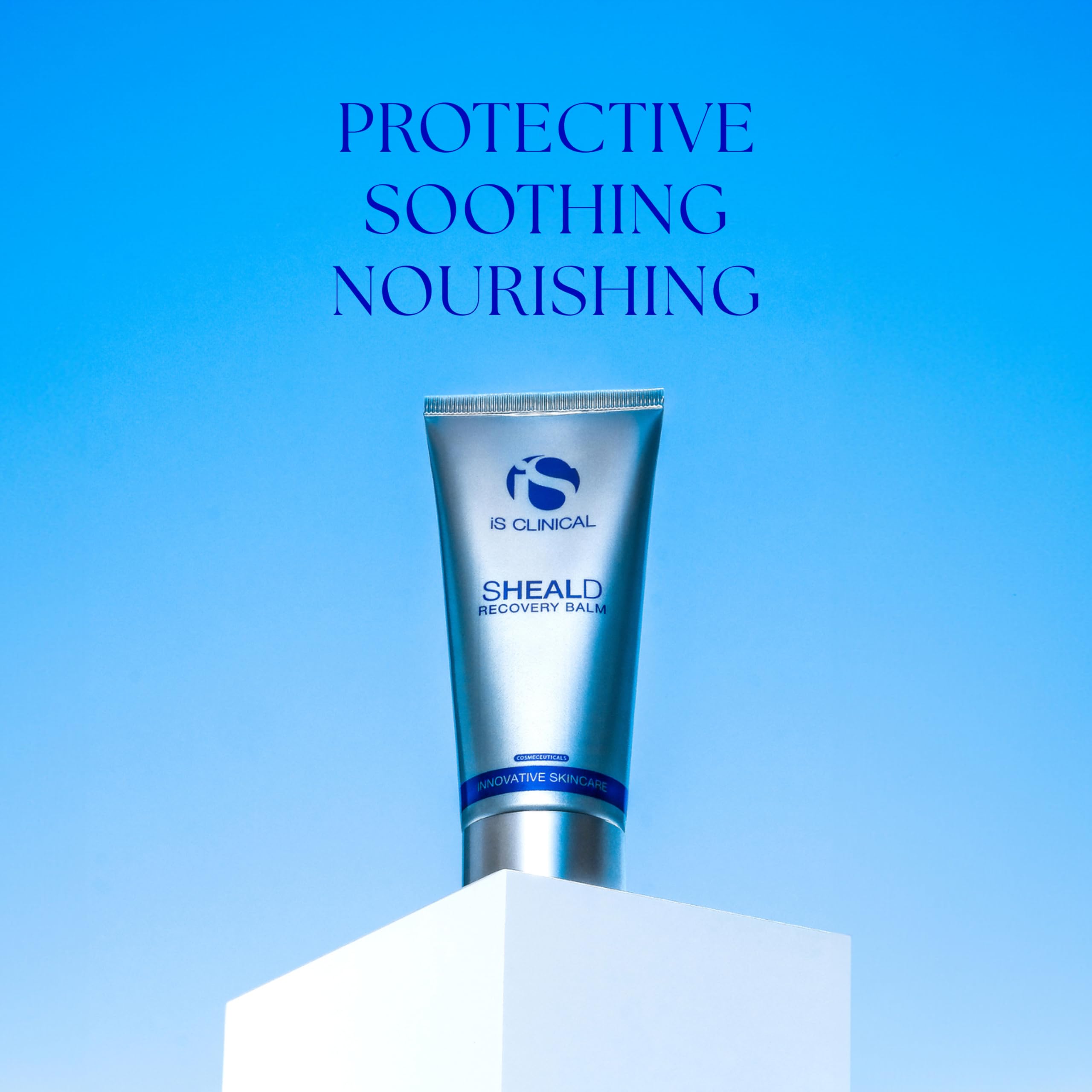 iS CLINICAL open jar with balm on fingertip for easy application benefit