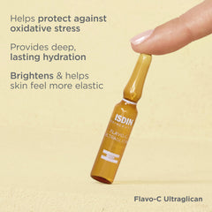 ISDIN row of ten ampoules displaying travel-friendly single doses