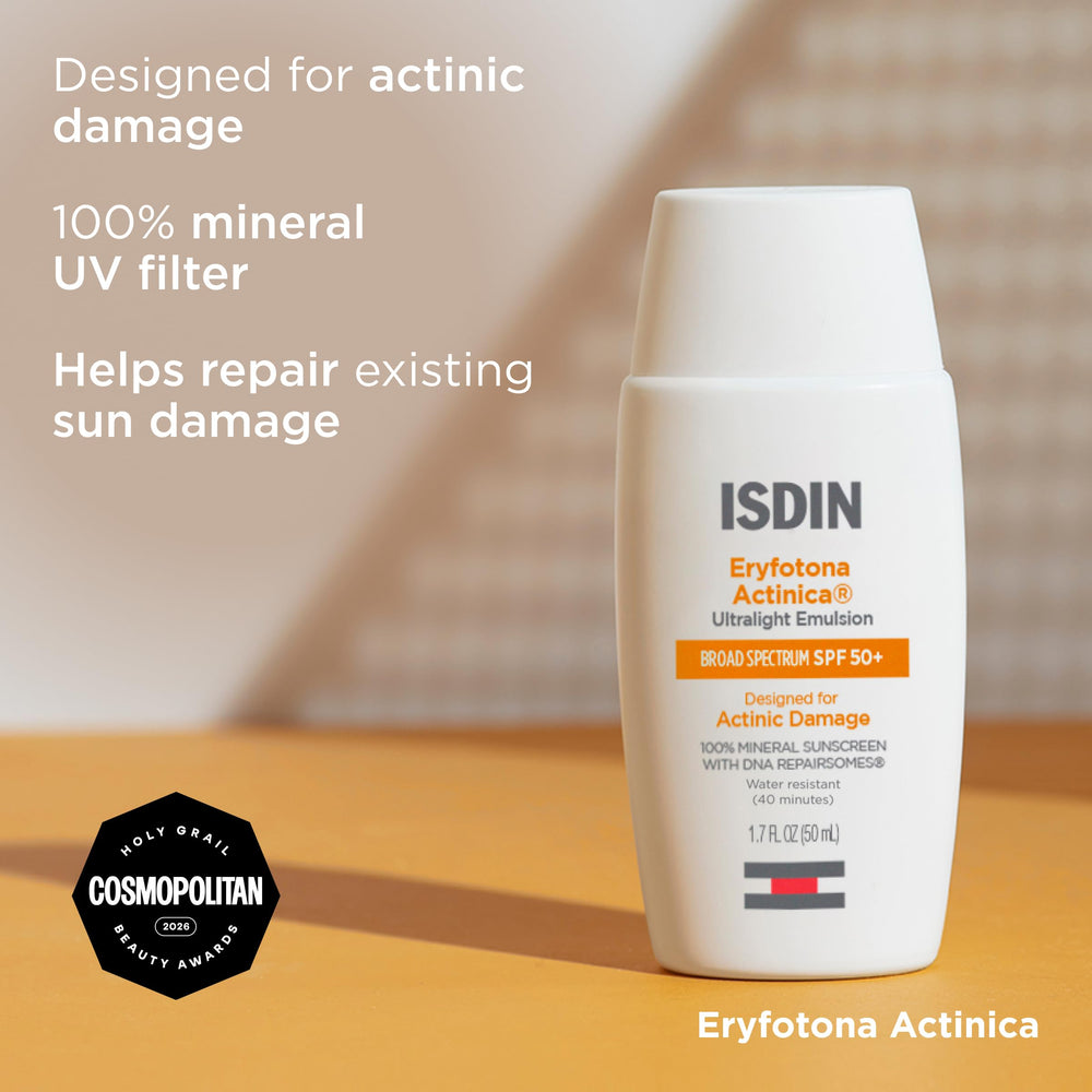 ISDIN being applied to cheek demonstrating easy blending and comfort
