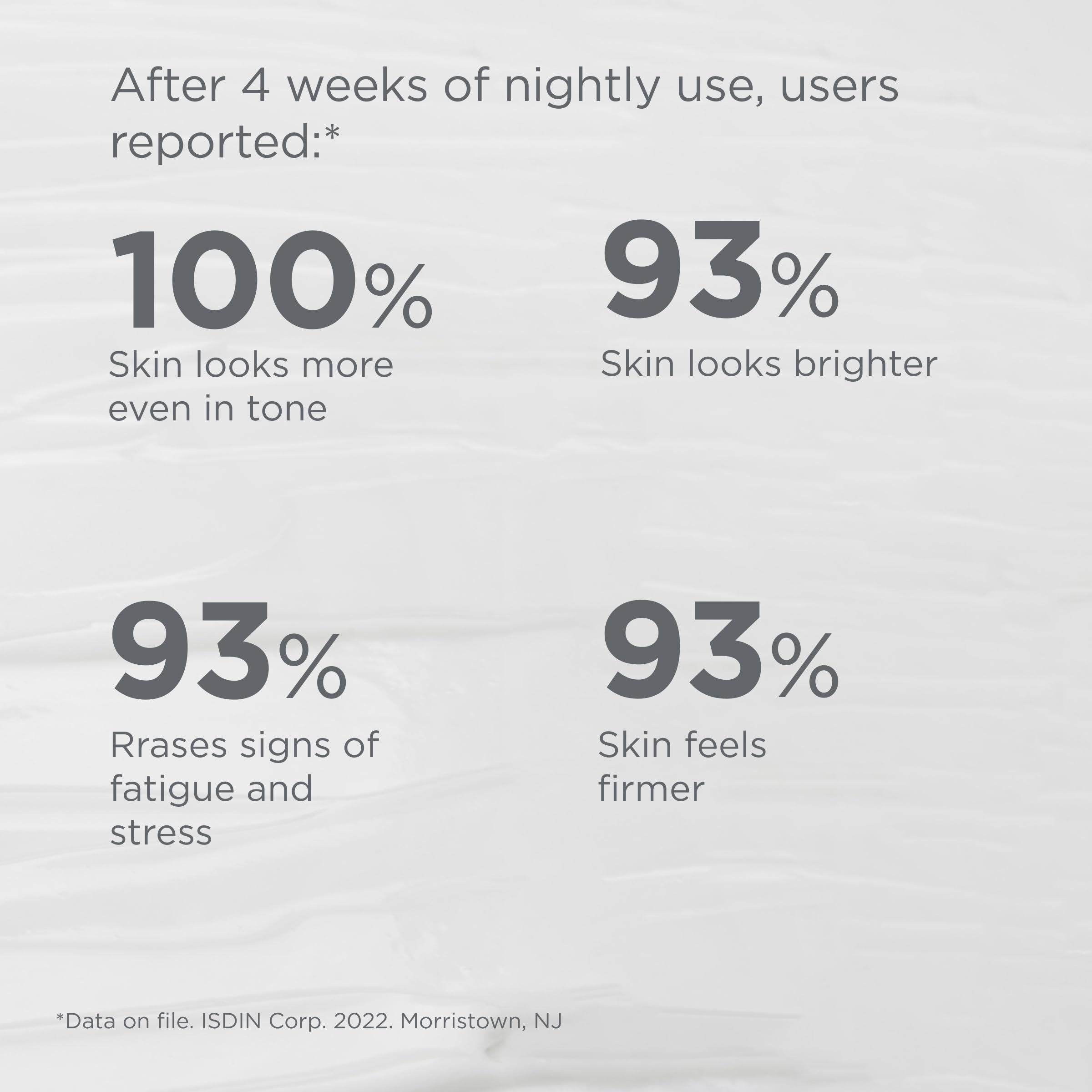 ISDIN cream applied to neck and jawline demonstrating targeted use and lift