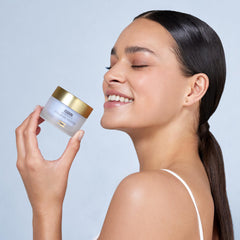ISDIN cream texture close-up highlighting lightweight, fast-absorbing feel