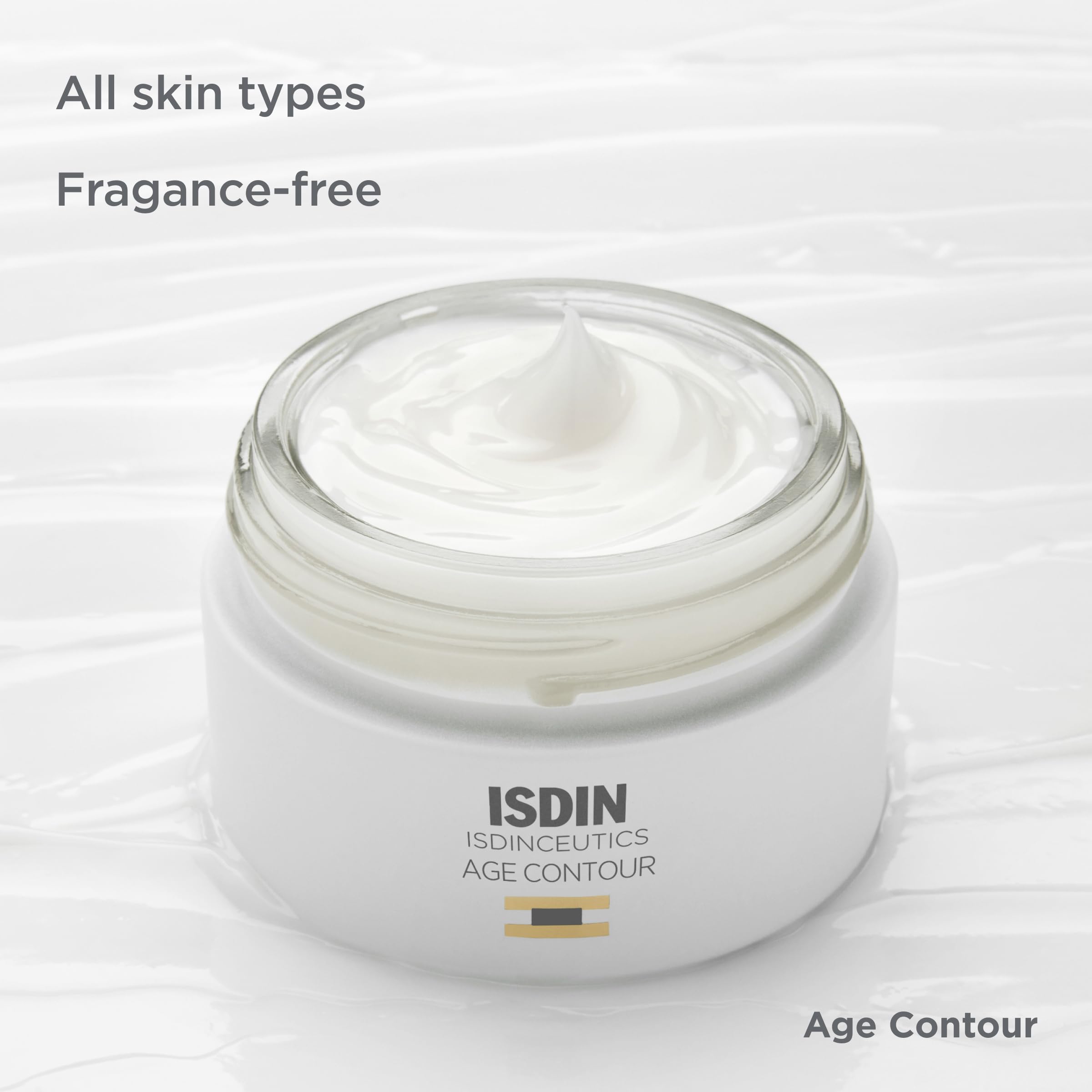 ISDIN product label listing key actives like niacinamide and peptides for clarity