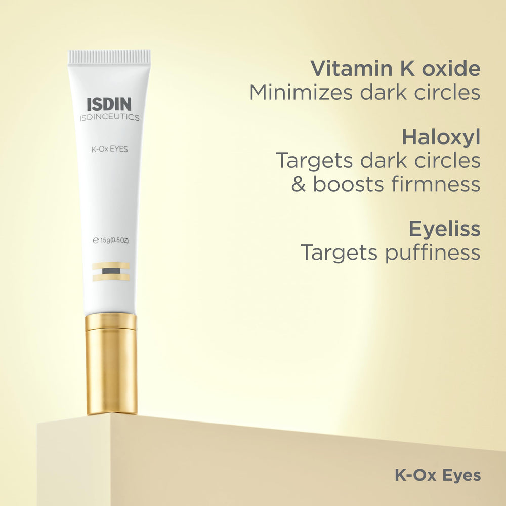 ISDIN in a morning routine setting illustrating refreshed eye appearance