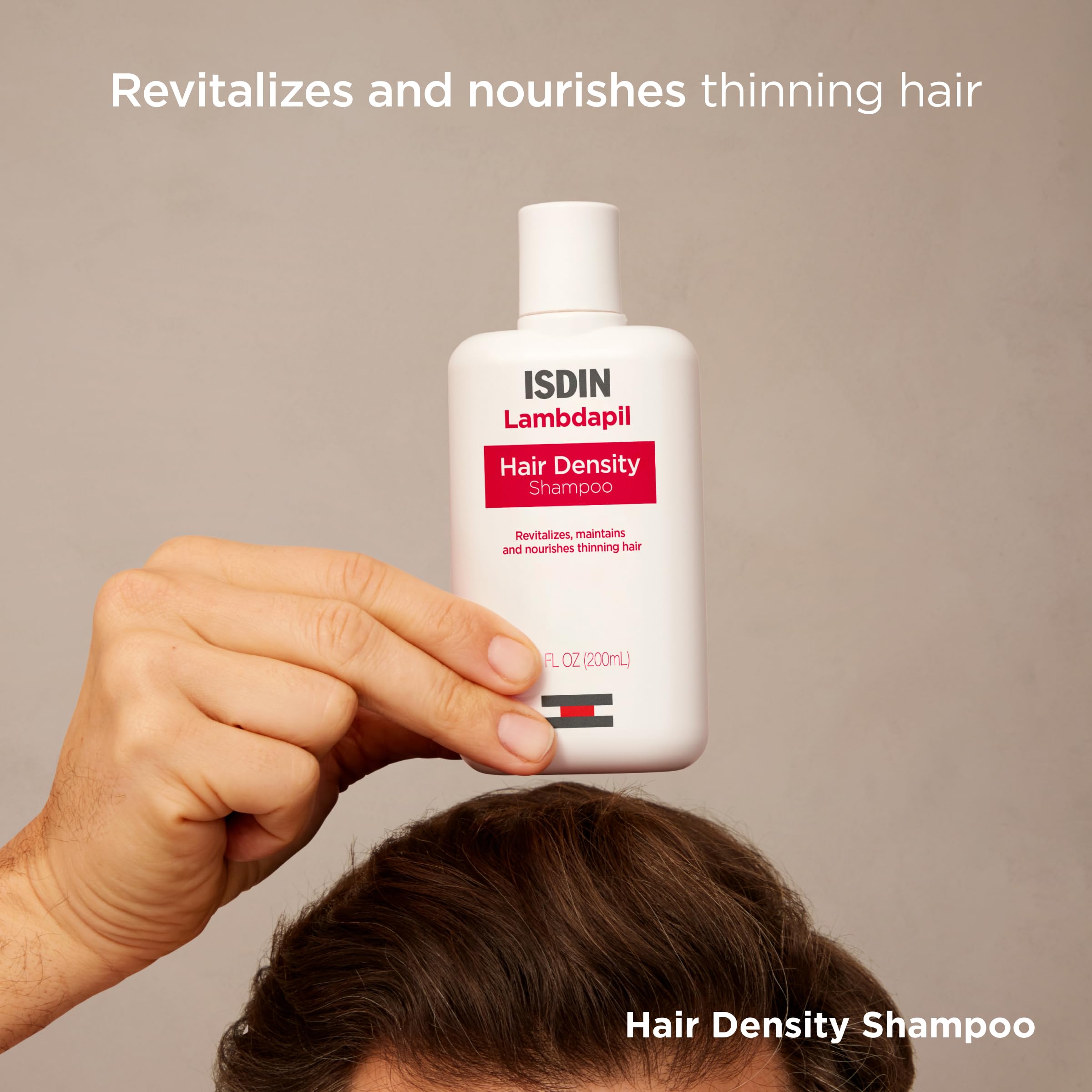 ISDIN Lambdapil creamy lather texture demonstrating gentle cleansing