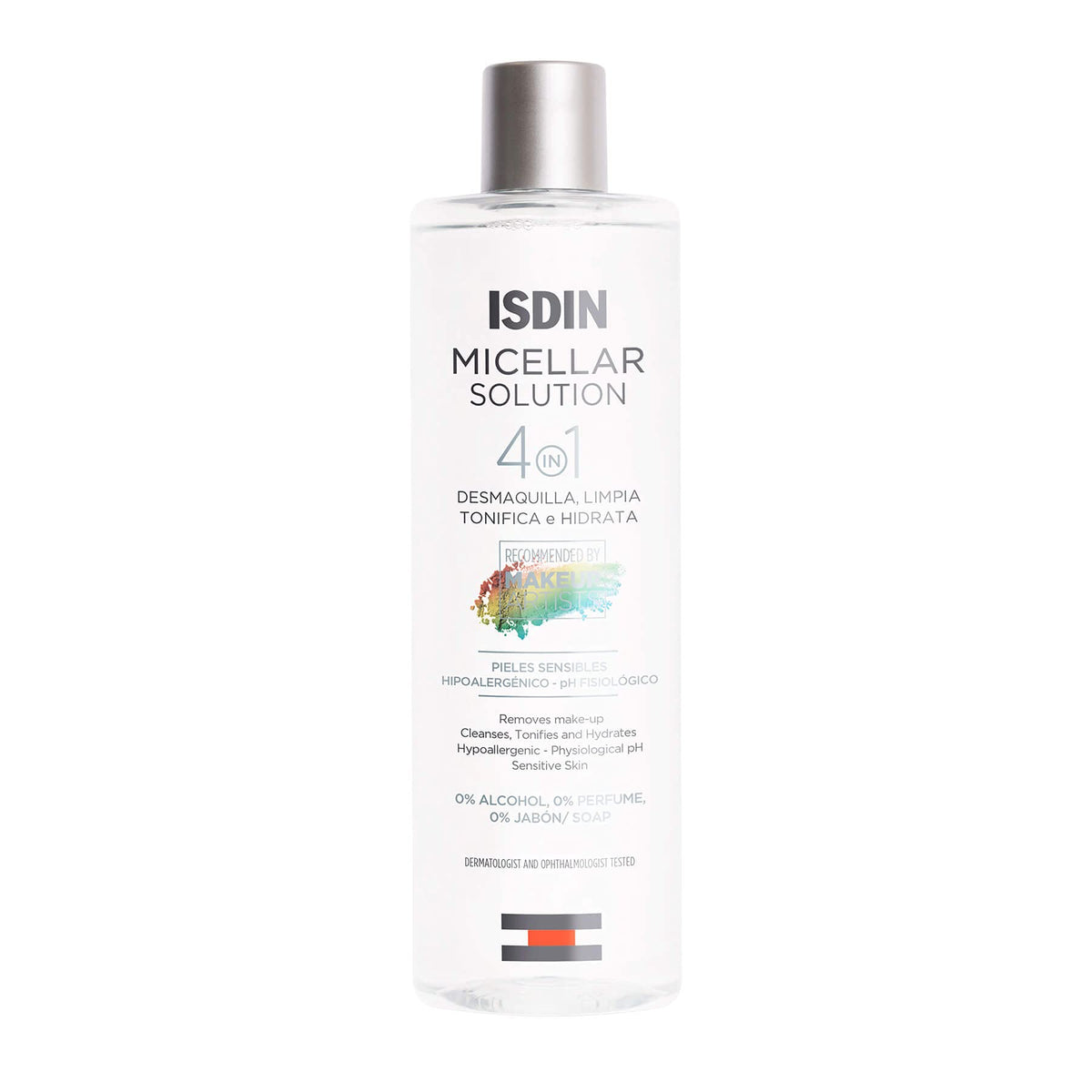 ISDIN front bottle showing label and benefits for gentle cleansing