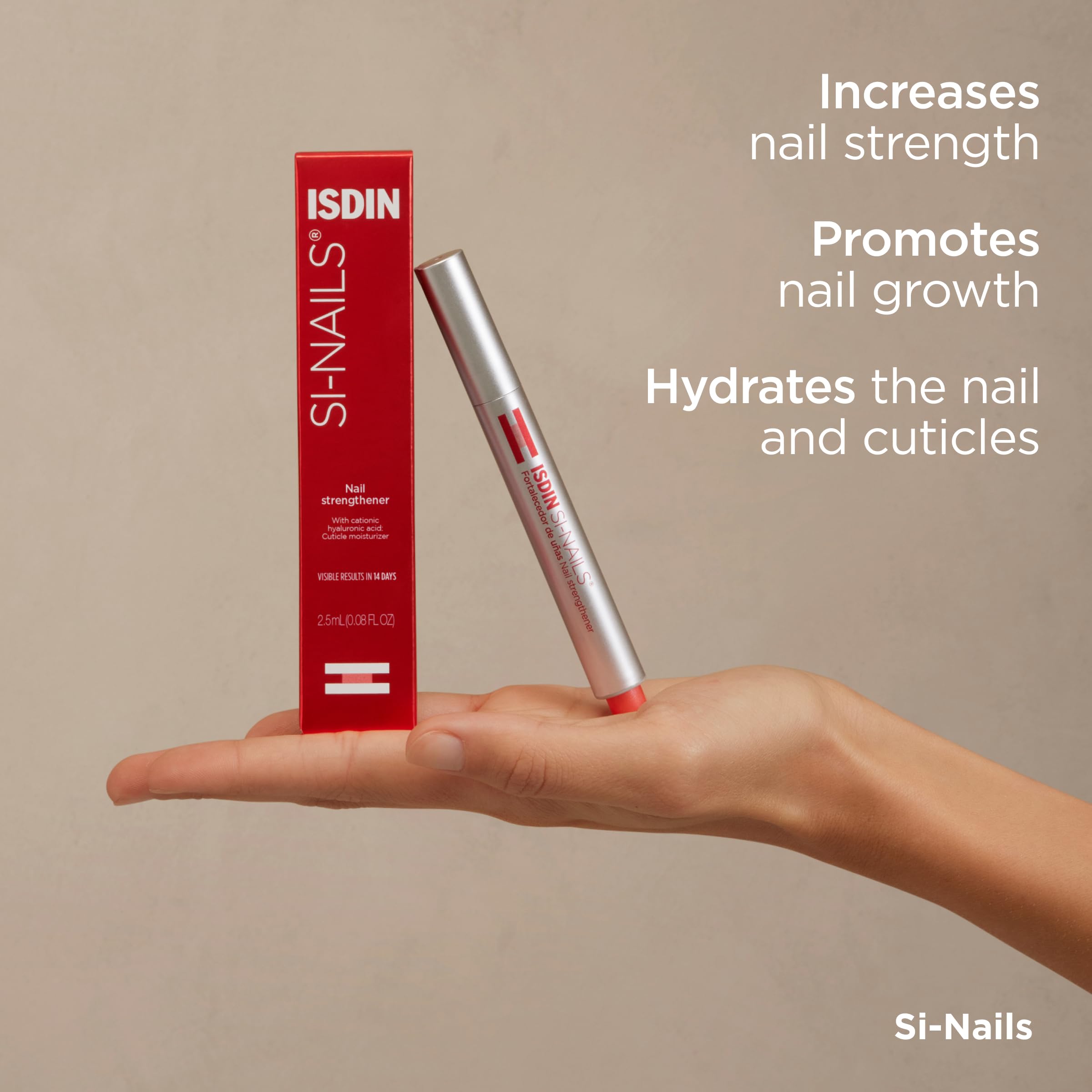 ISDIN Si-Nails label with ingredients emphasizing clinically informed formula