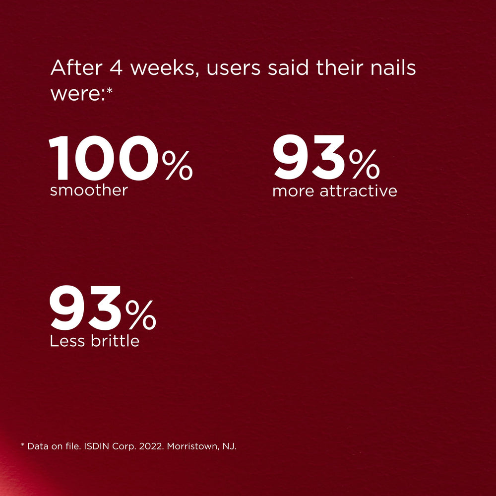 ISDIN Si-Nails serum texture on nail demonstrating smooth, non-greasy finish