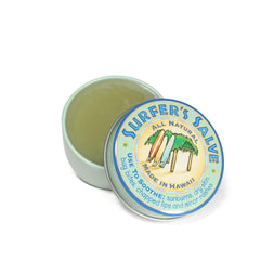 Island Soap & Candle Works front tin view showing brand and portable size benefit