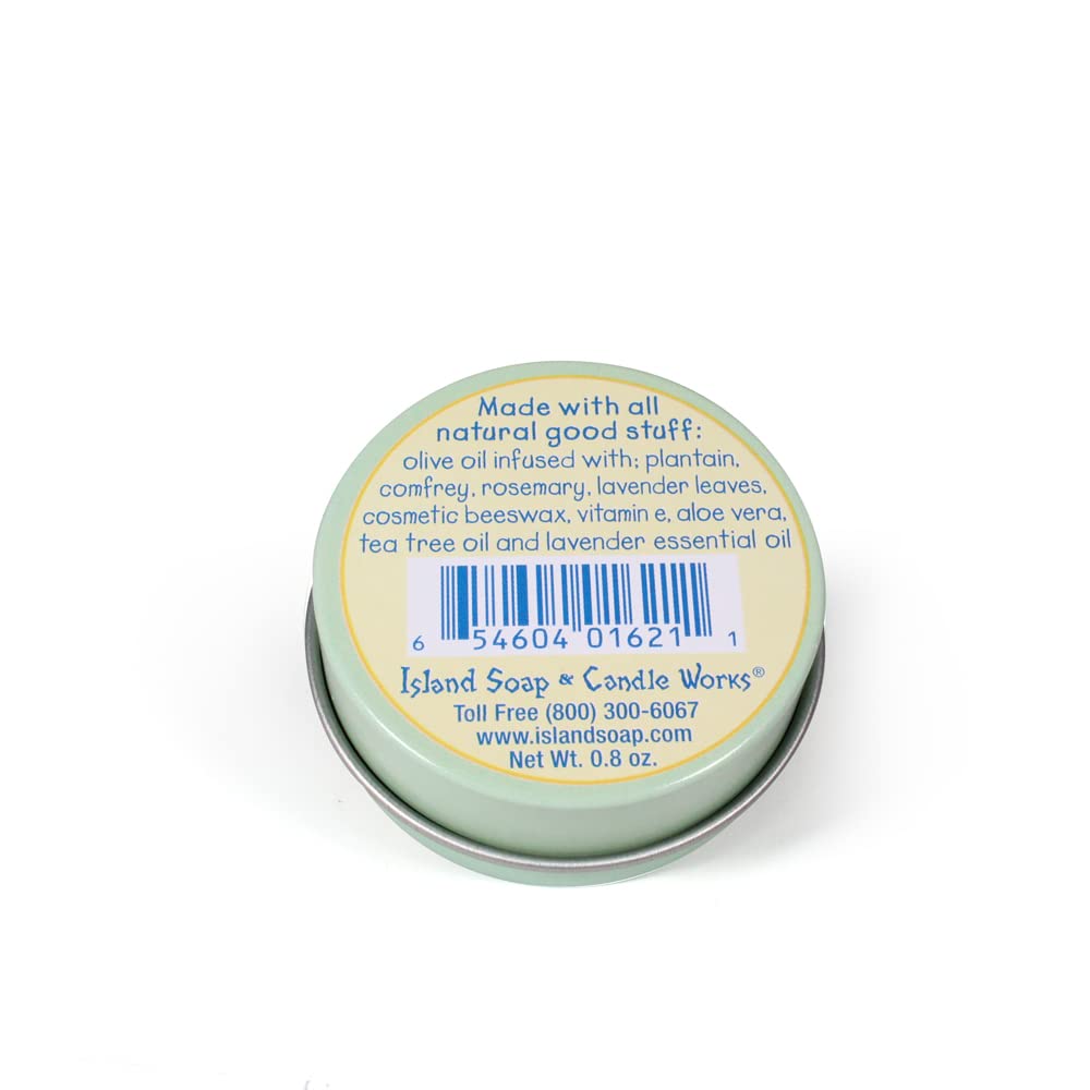 Island Soap & Candle Works balm texture close-up illustrating smooth moisturization benefit