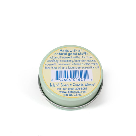 Island Soap & Candle Works balm texture close-up illustrating smooth moisturization benefit