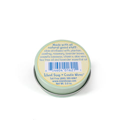 Island Soap & Candle Works balm texture close-up illustrating smooth moisturization benefit